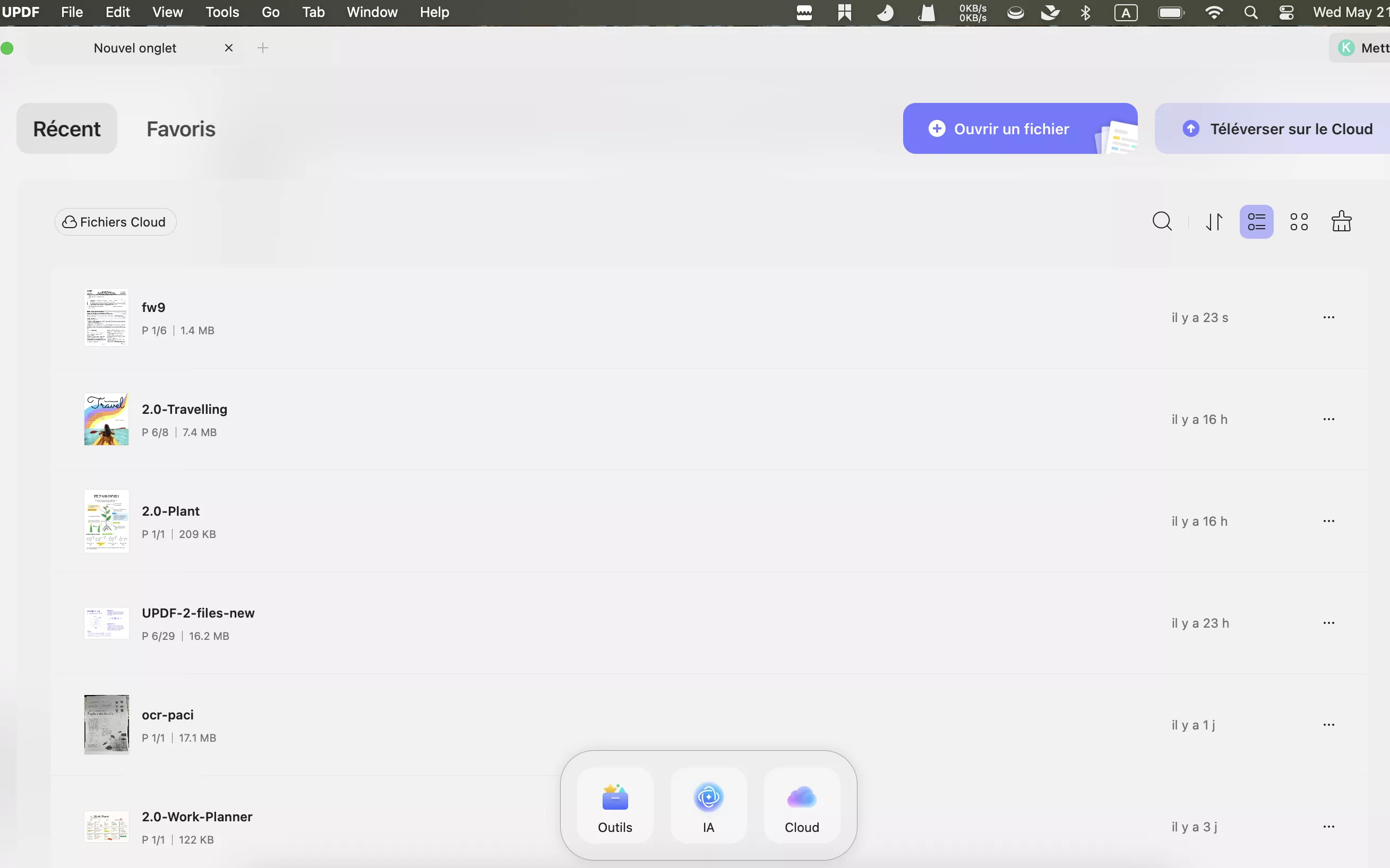 main interface