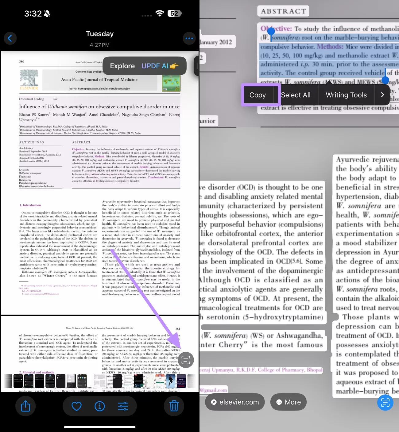 use live text feature