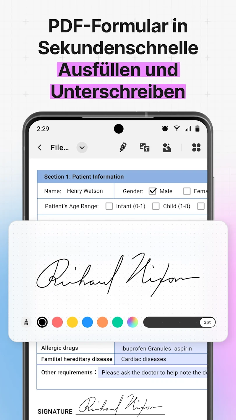 updf fill and sign-PDF Expert Android