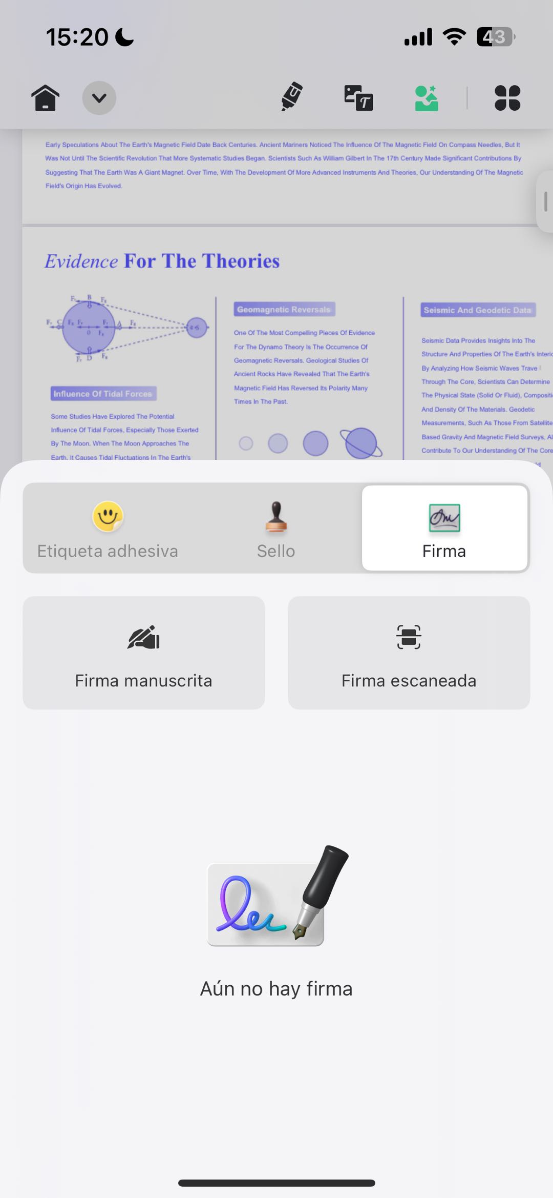 Firmar cualquier archivo en iPhone