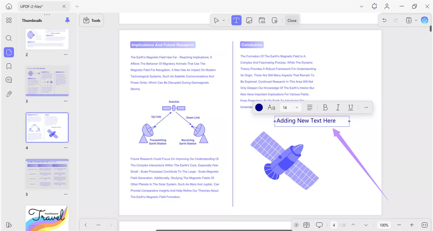 add new text to pdf updf windows