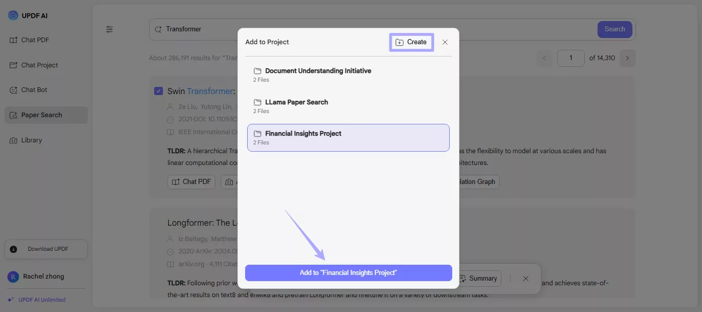 add paper to project