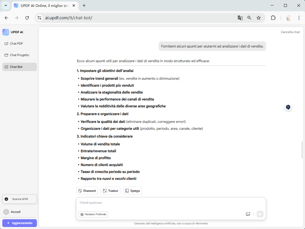 UPDF AI prompt generator