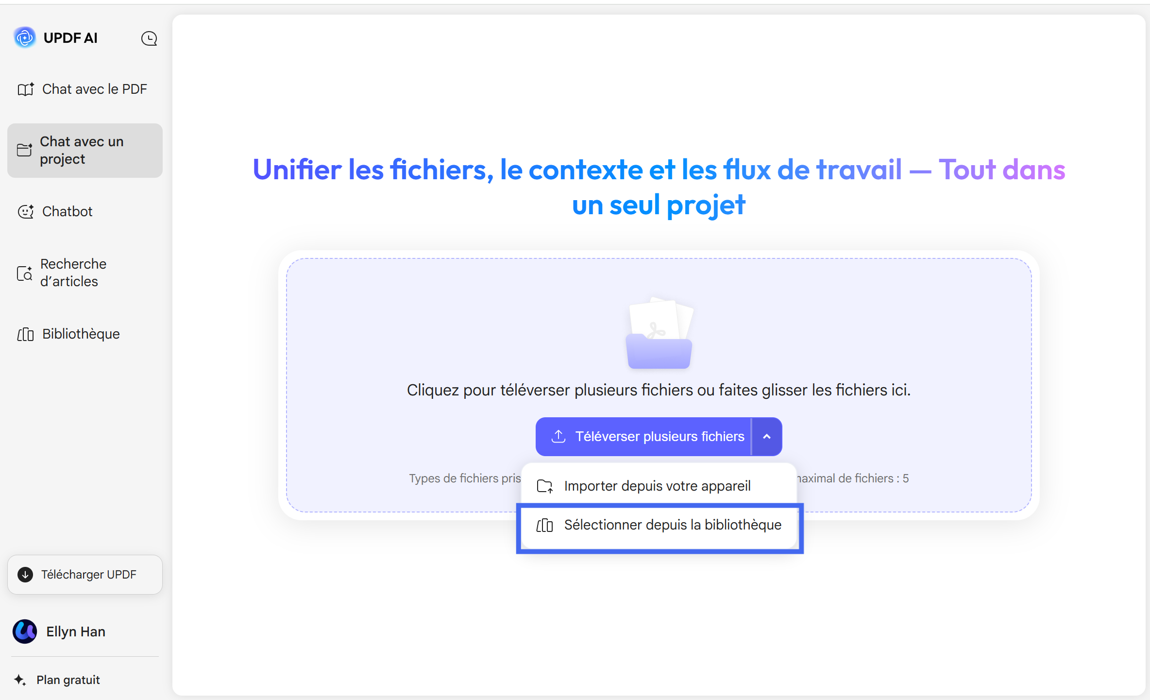 ouvrir un fichier dans un projet de chat