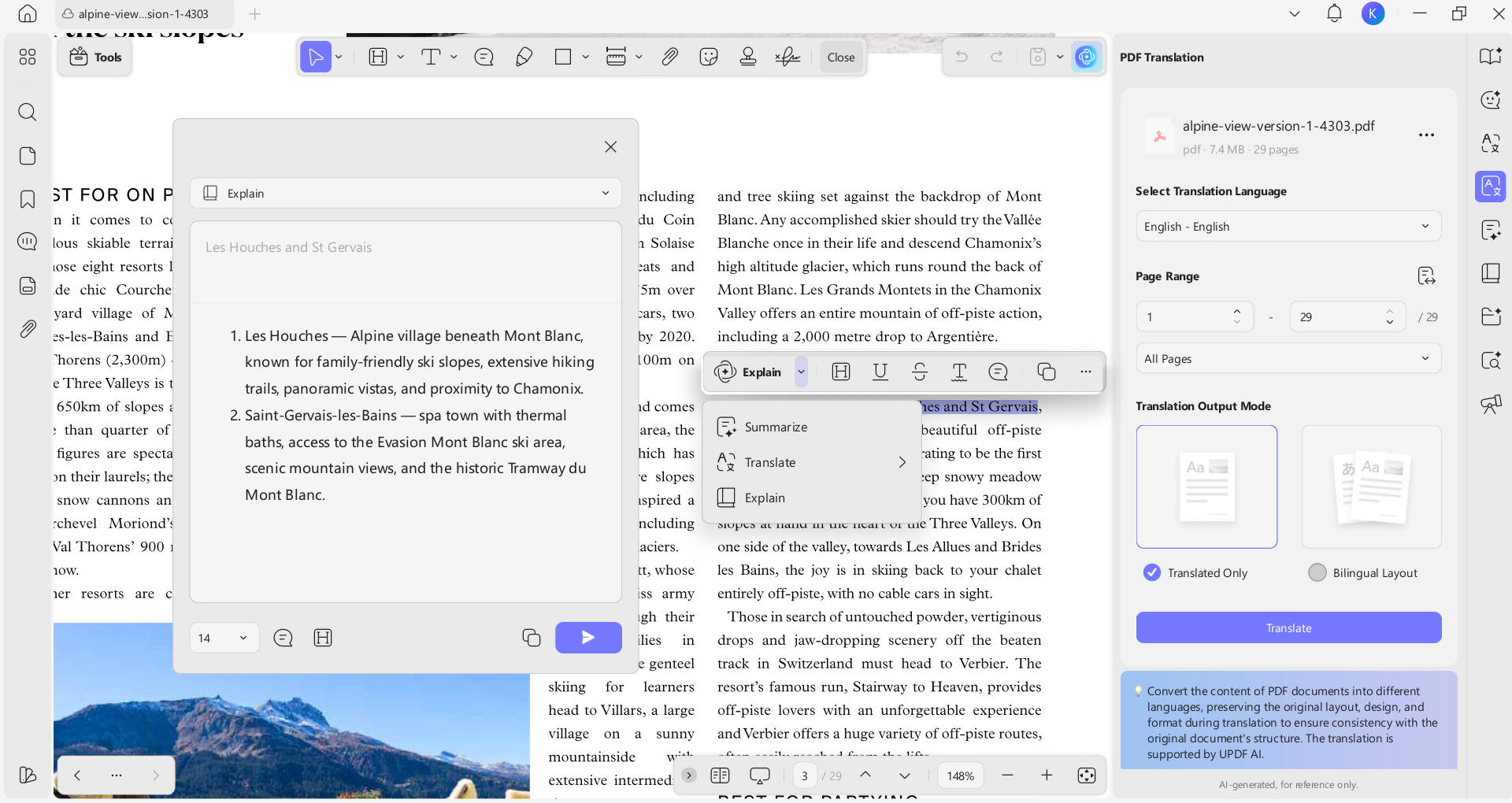 ai tools to summarize or translate your pdf