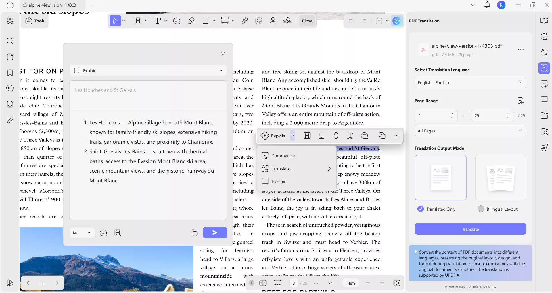 ai tools to summarize or translate your pdf
