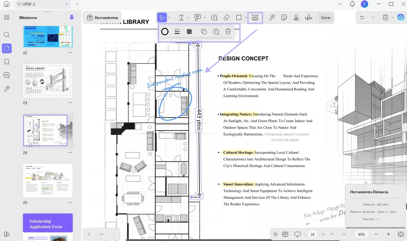 Cómo medir un PDF con UPDF
