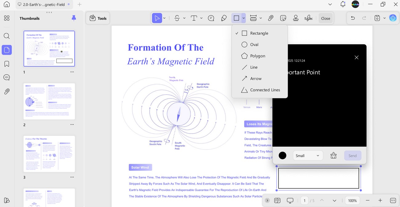 insert shapes and drawing annotate document