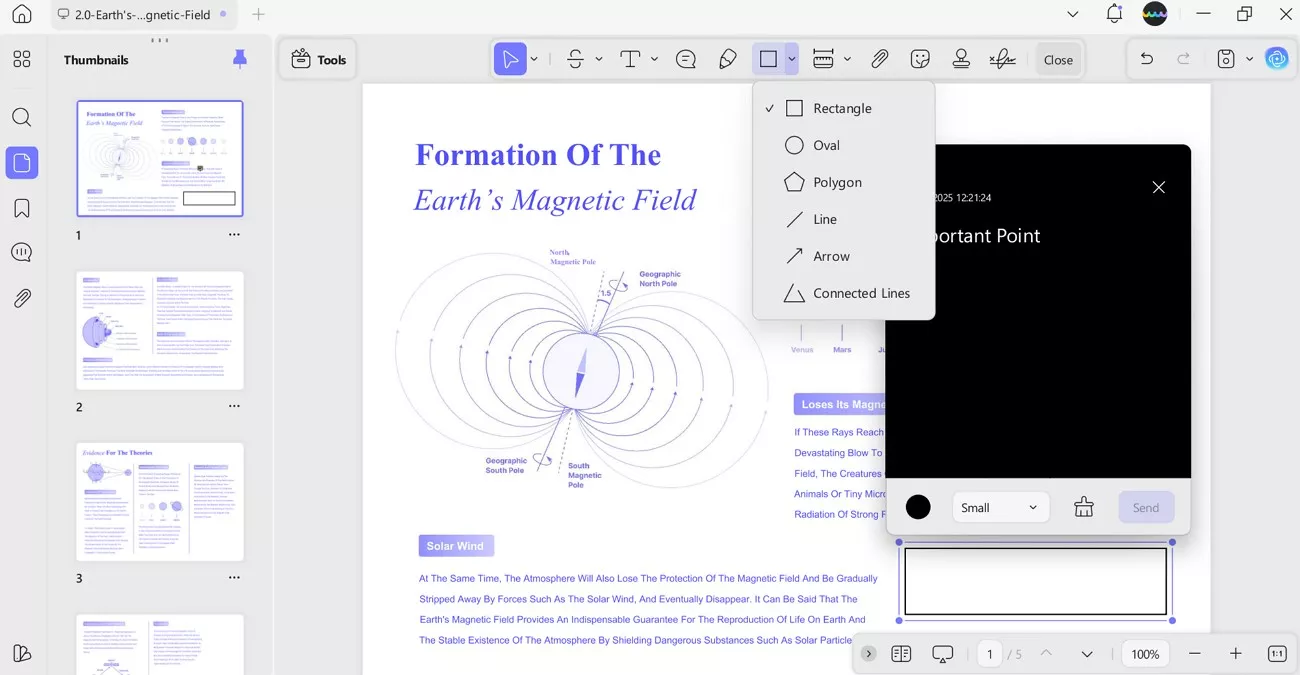 insert shapes and drawing annotate document