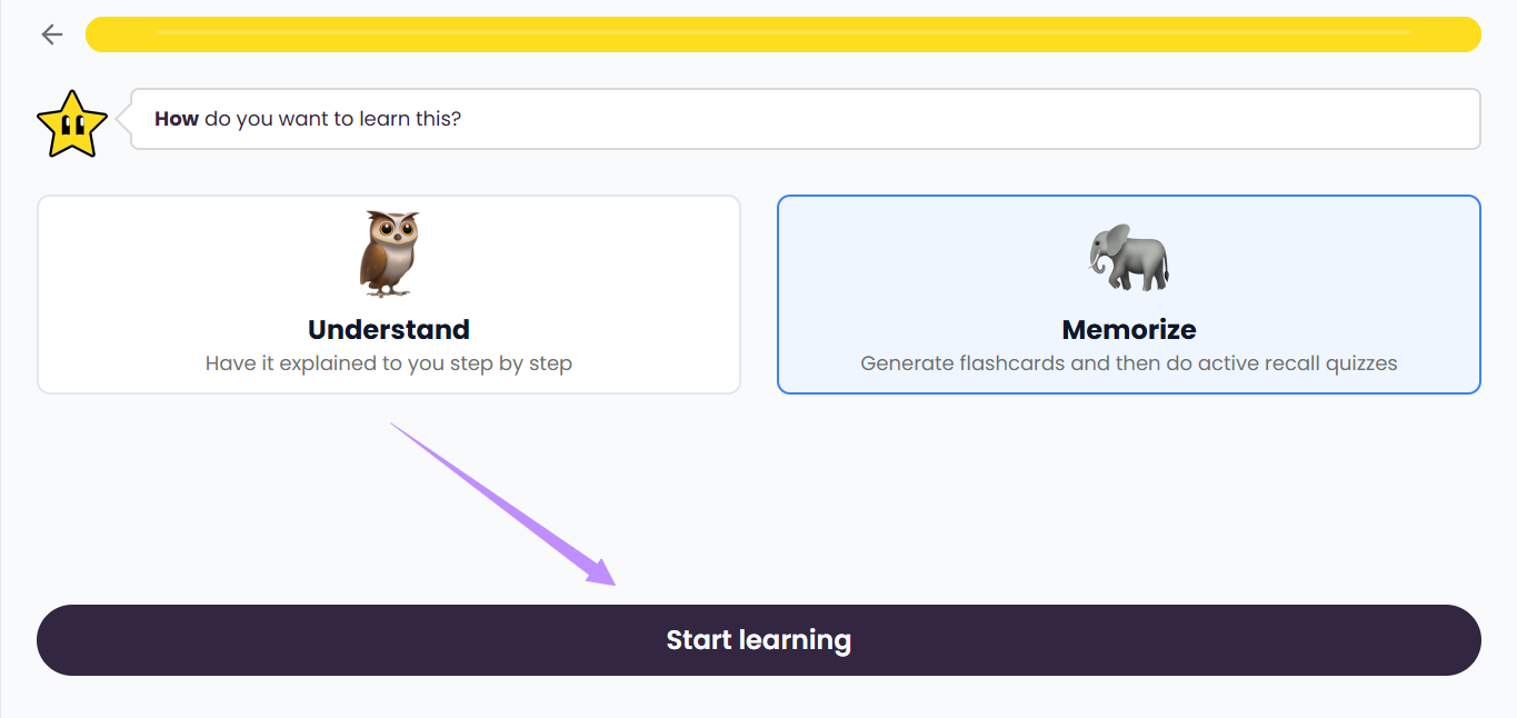 choisissez une méthode d'apprentissage gizmo ai