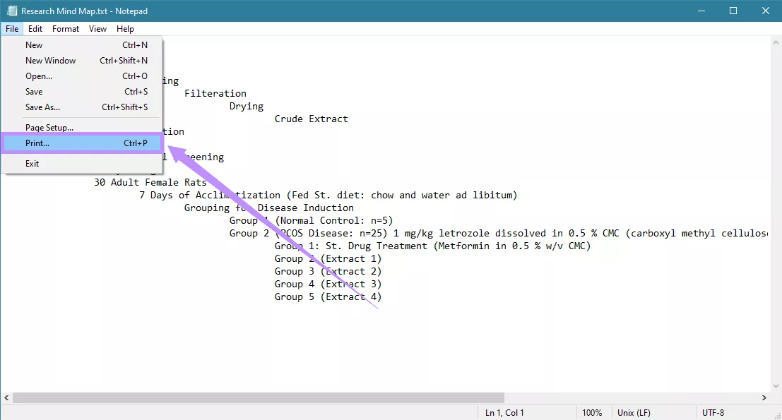 choose print under file bullzip pdf printer