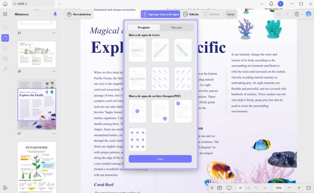 Contar páginas de PDF en varios archivos y marca de agua
