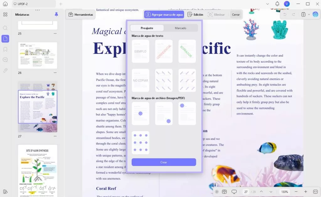 Contar páginas de PDF en varios archivos y marca de agua