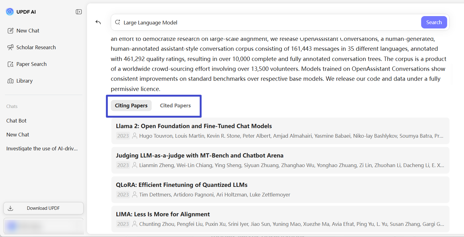 cited papers and cited papers updf ai
