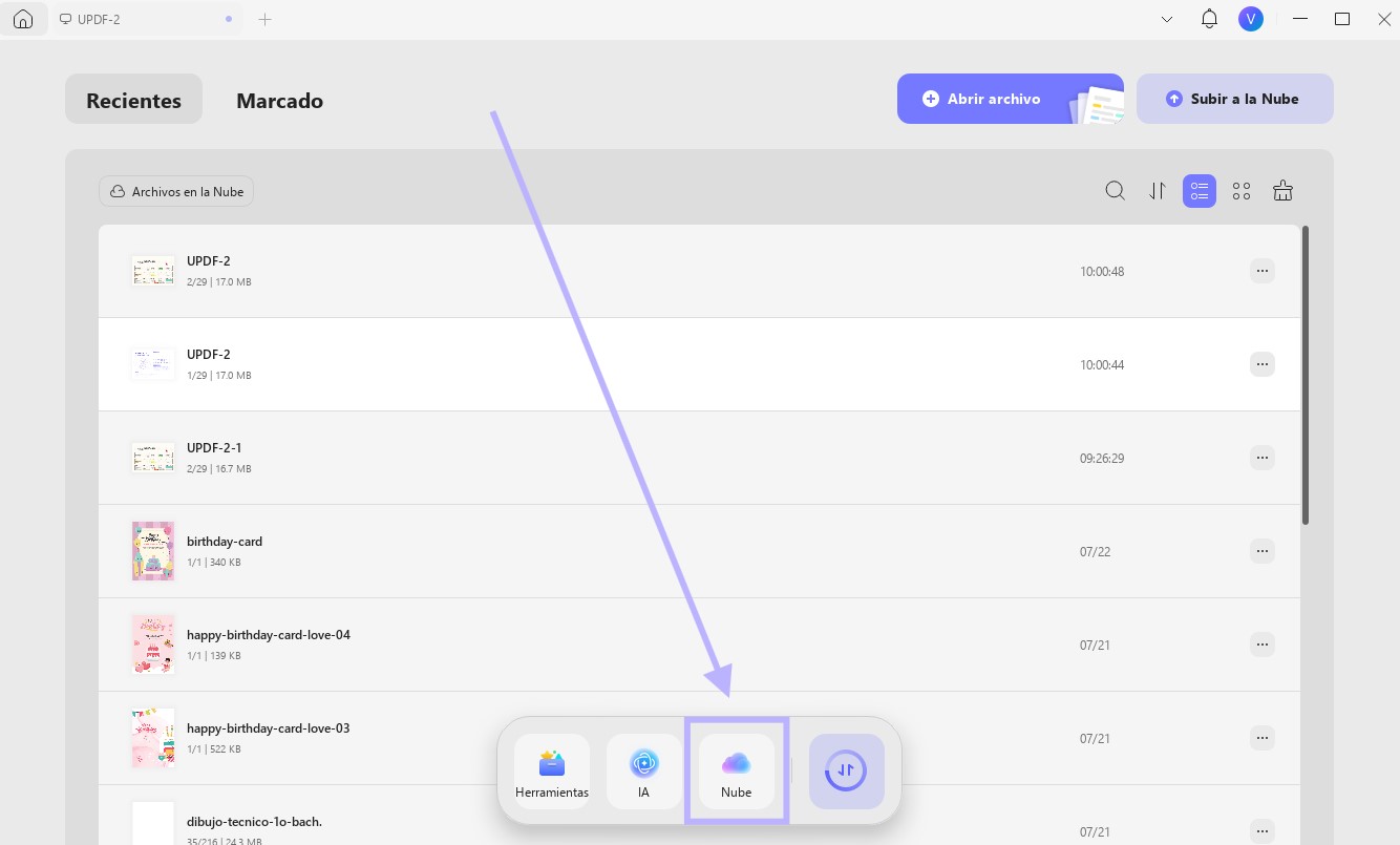 Abrir PDF en UPDF Cloud