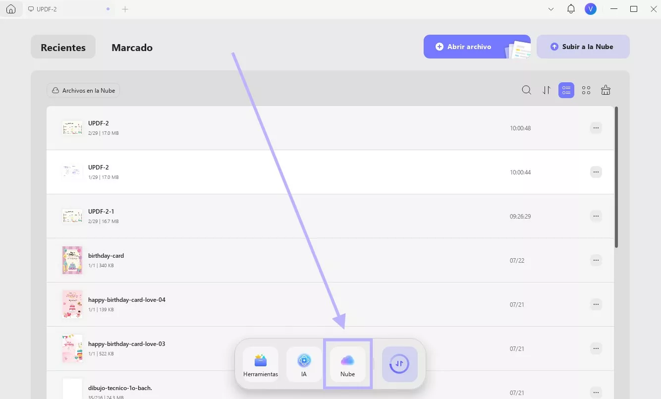 Abrir PDF en UPDF Cloud