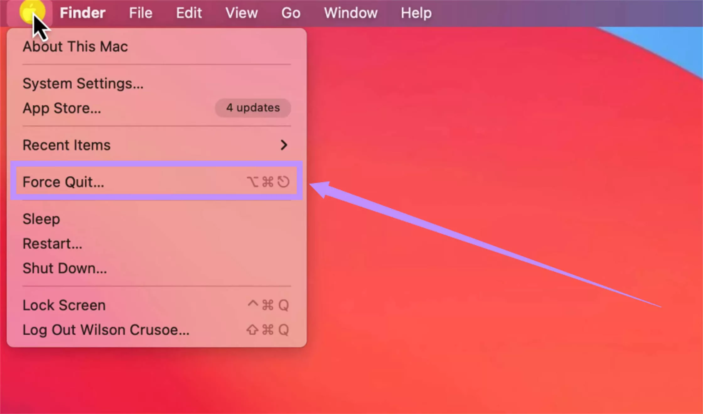click force quit finder mac