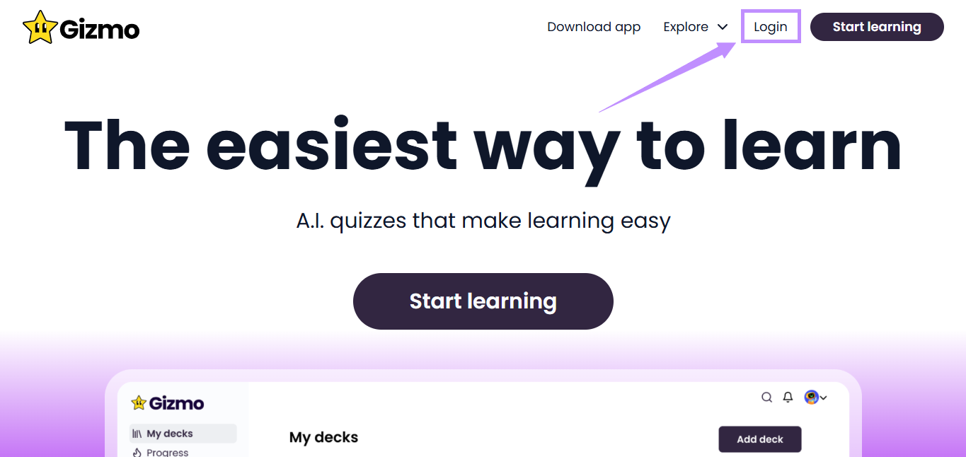  click login gizmo