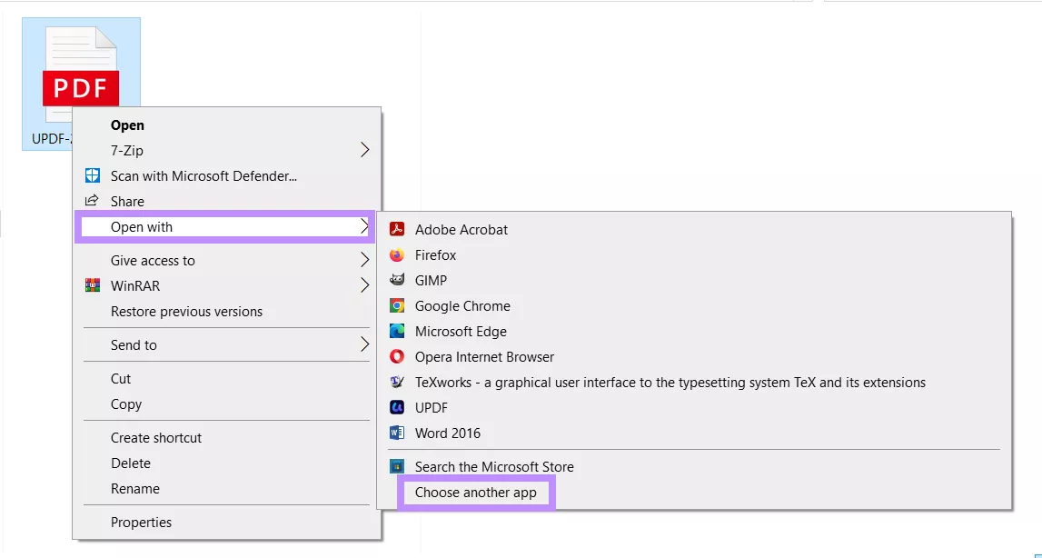 click on choose another app under open with windows