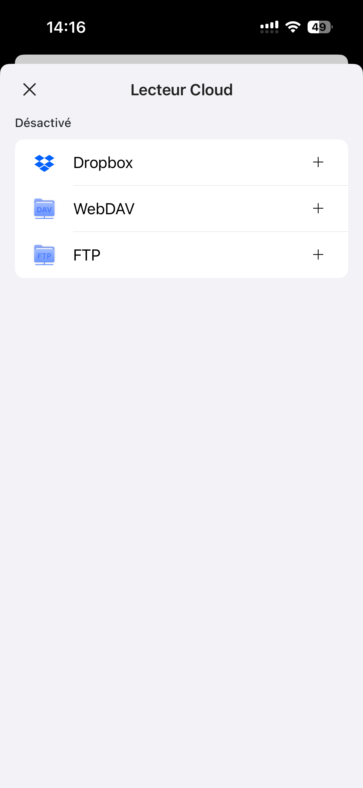 connexion à FTP et WebDAV