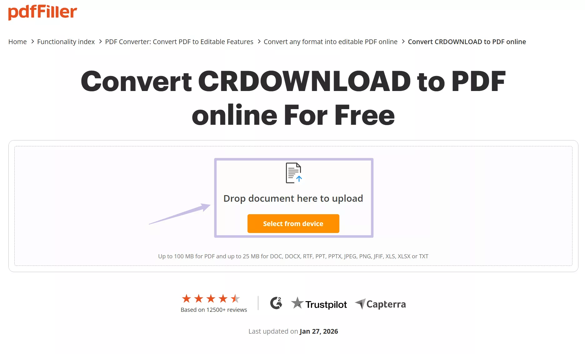 select from device to upload your files