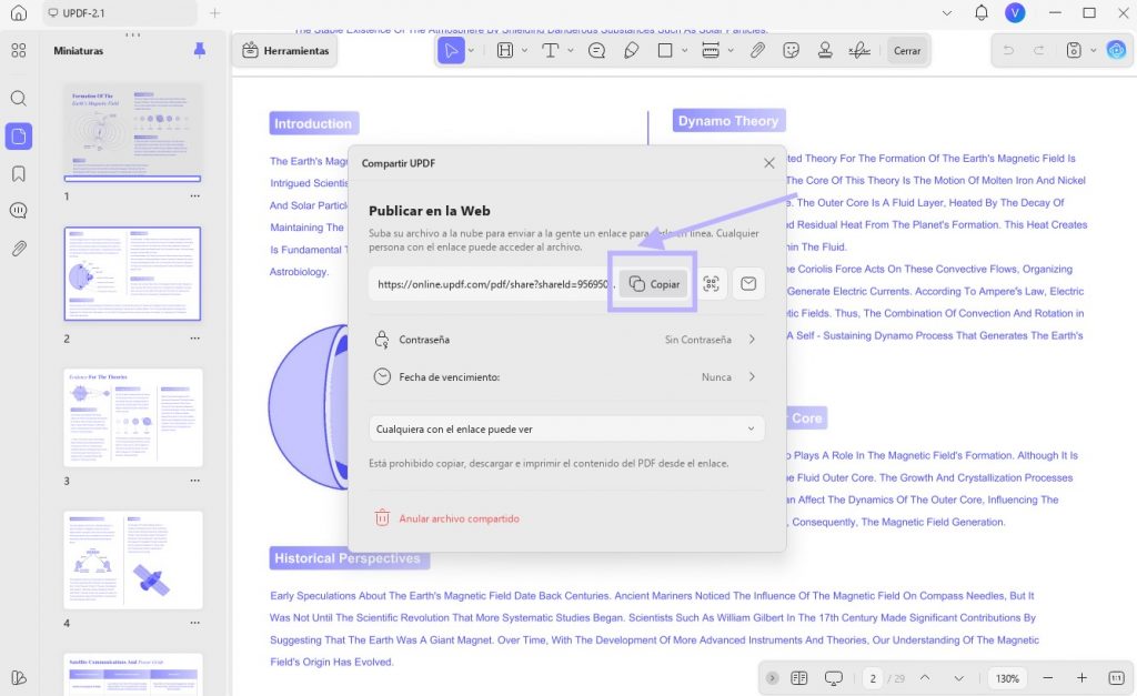enlace de copia de pdf a url
