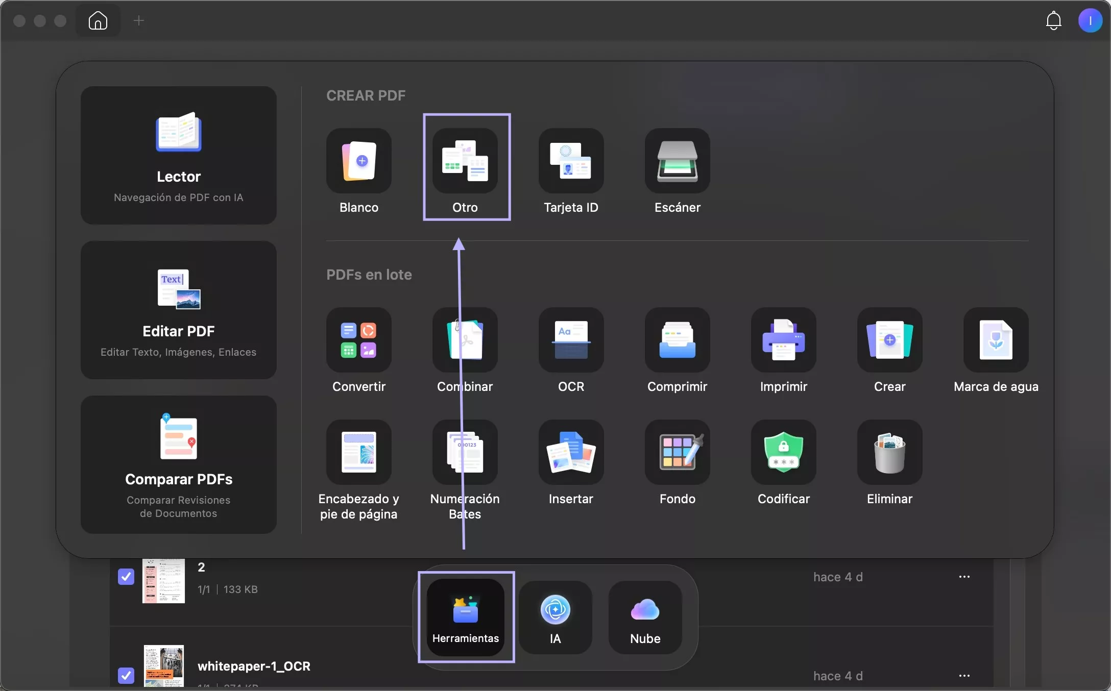 Crear archivos a partir de otros