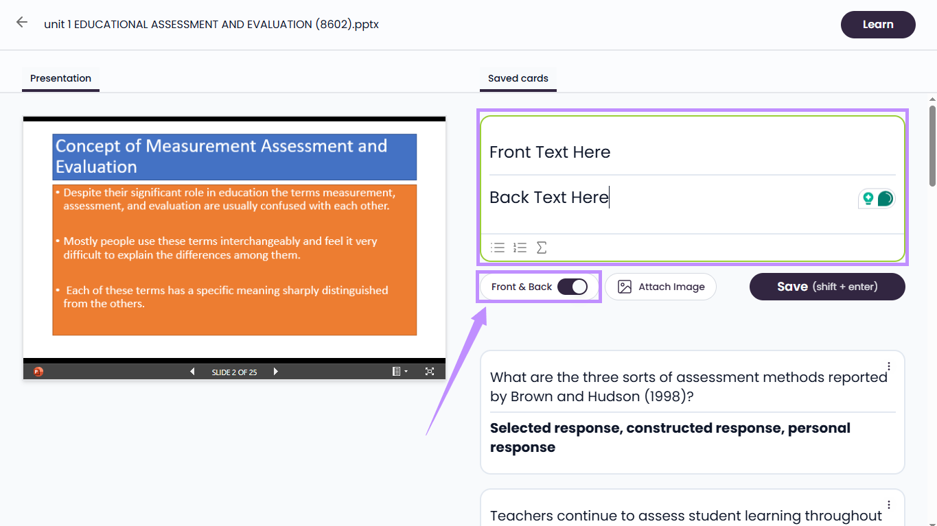 create new flashcards in gizmo
