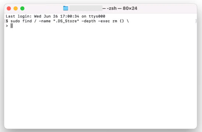 delete ds store files mac