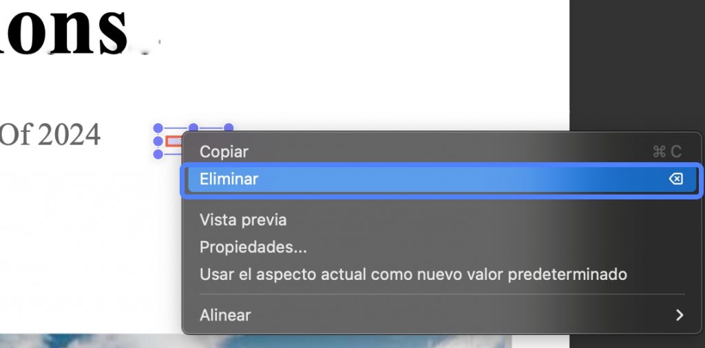 Eliminar enlace - Método 1