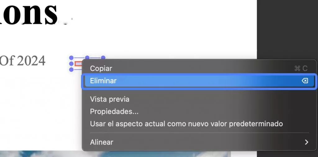 Eliminar enlace - Método 1