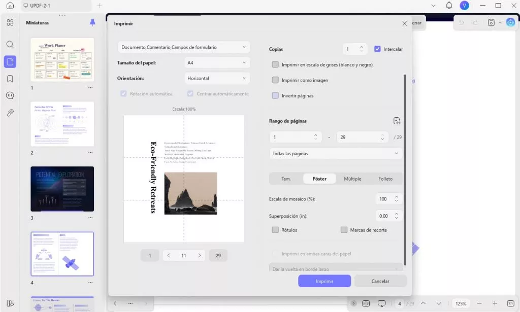 Editar e imprimir revista PDF con UPDF