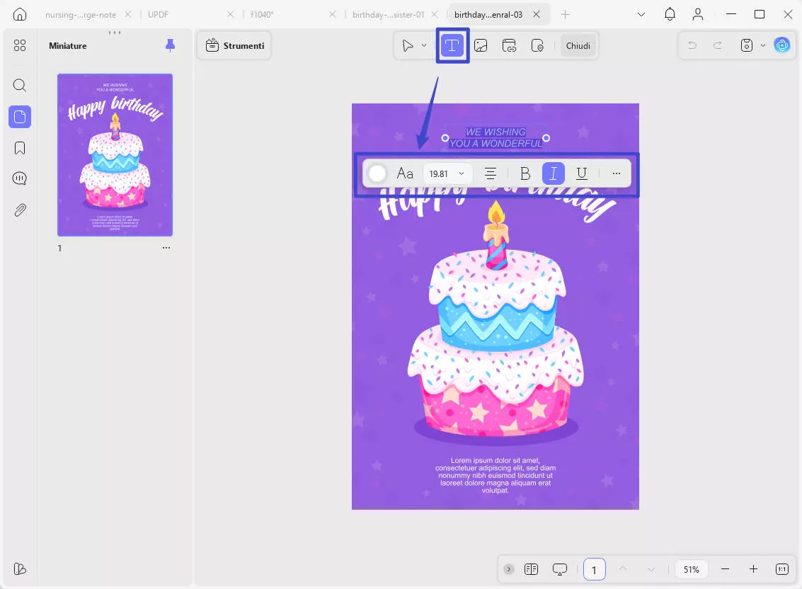 16th birthday wishes edit the text bar with updf