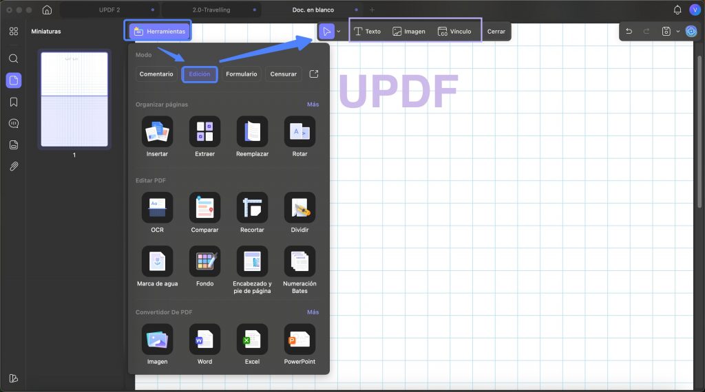 Editar PDF con UPDF en Mac