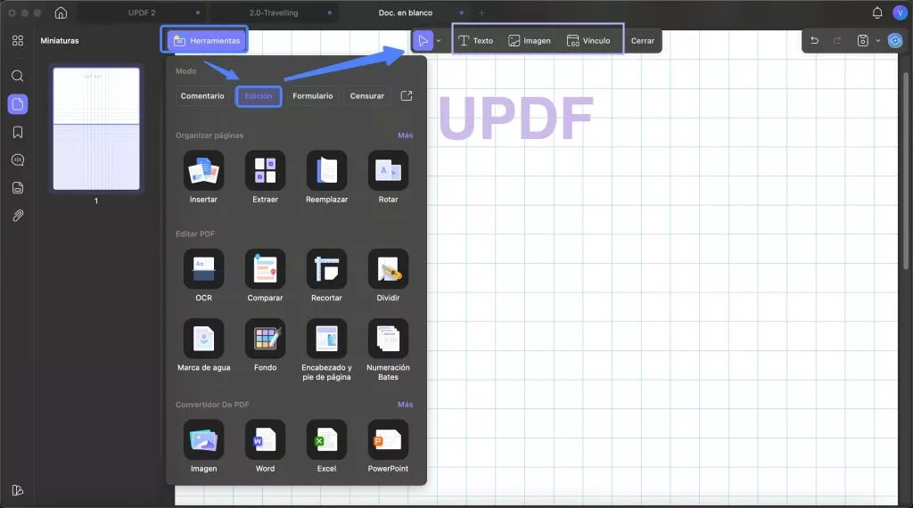 Editar PDF con UPDF en Mac