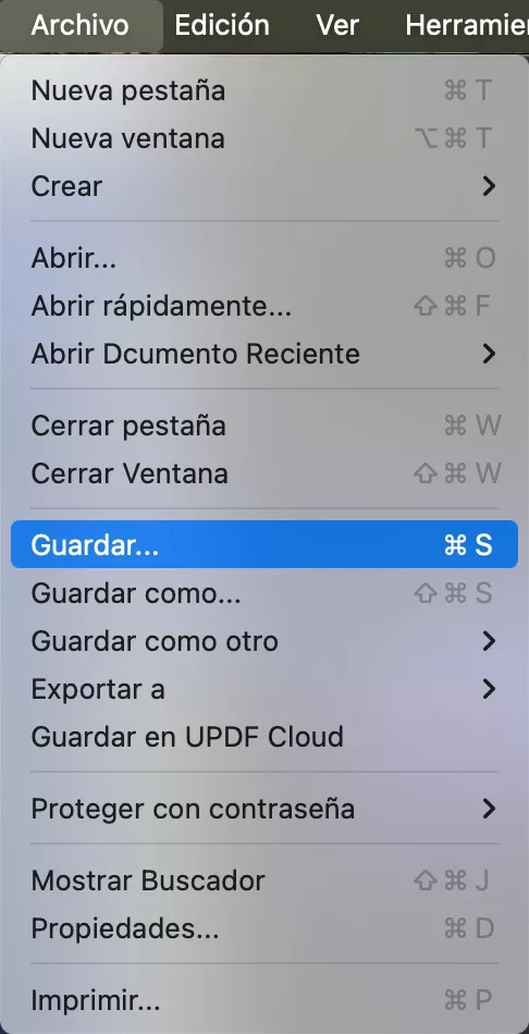 Guardar archivo