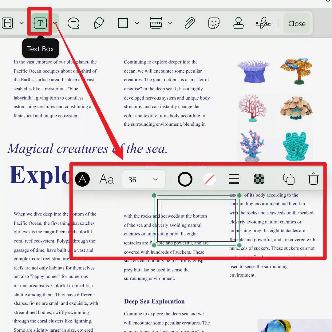 edit text properties