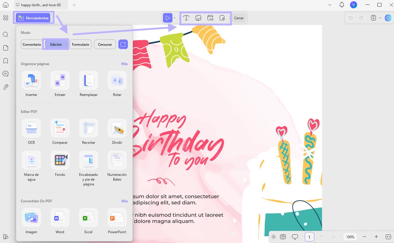 editar pdf updf