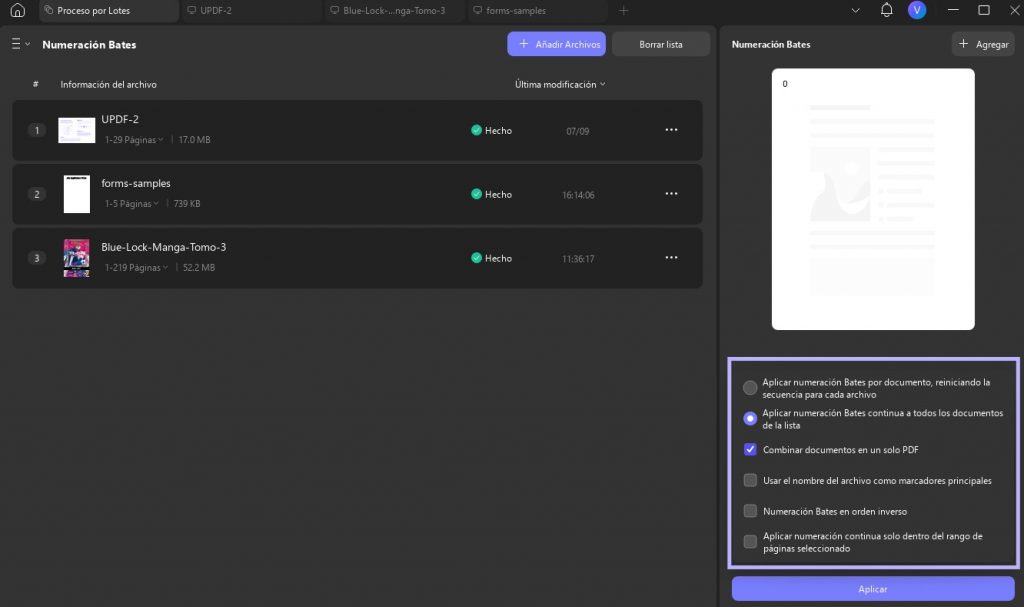 Habilitar la adición sucesiva de documentos updf en Windows 2