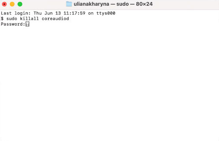 enter command on mac