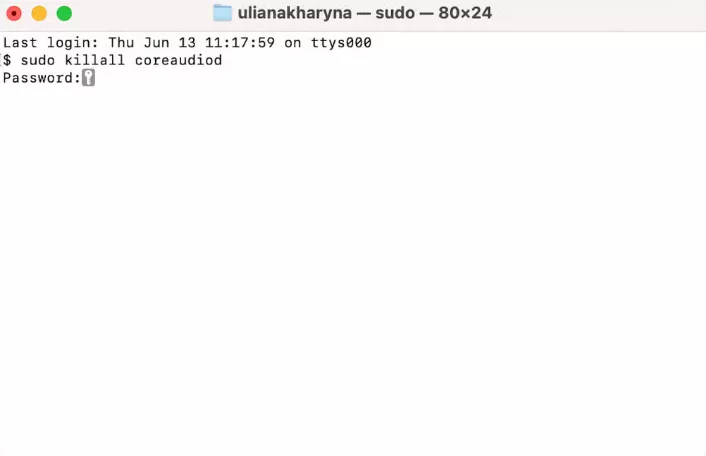 enter command on mac