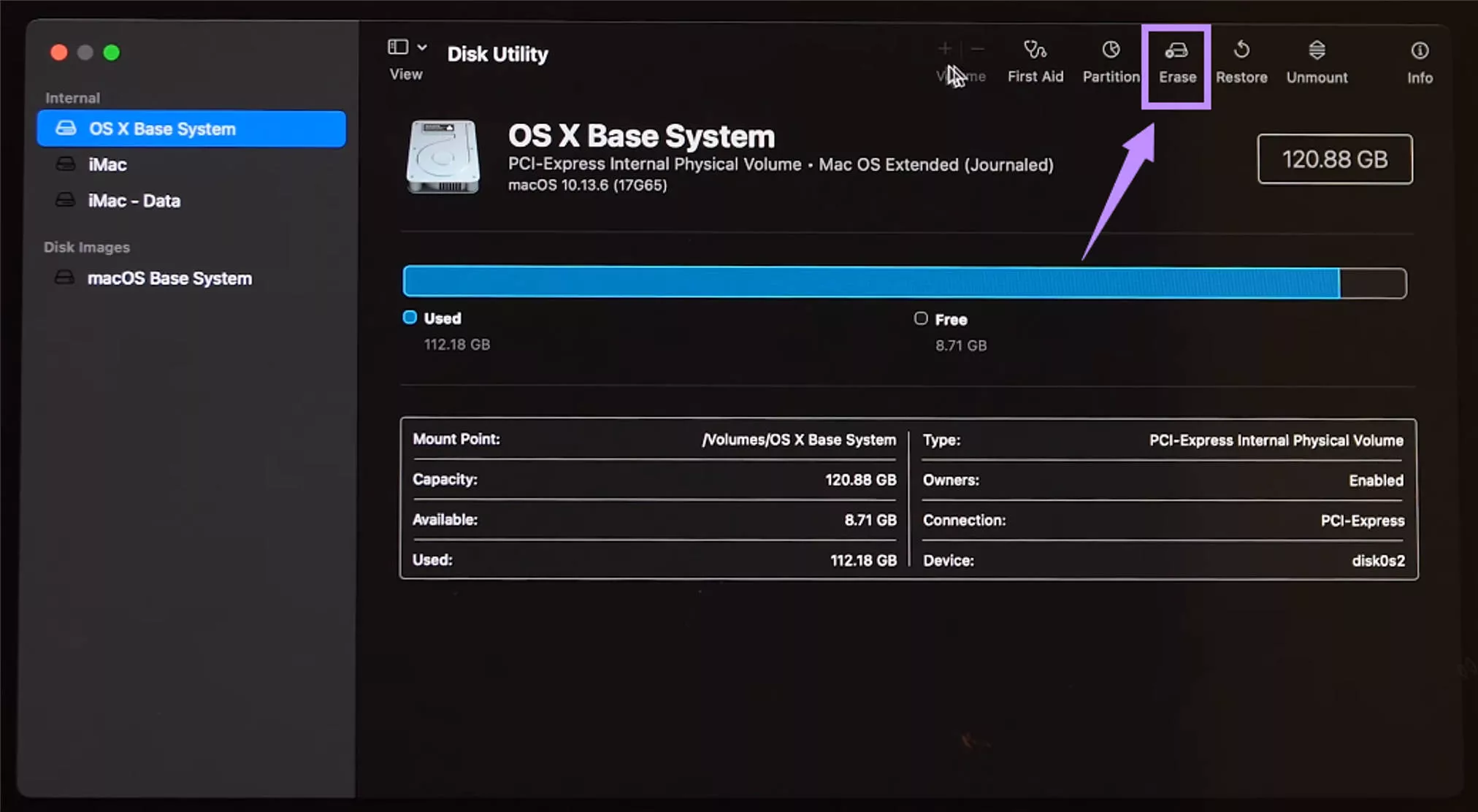 erase mac startup disk