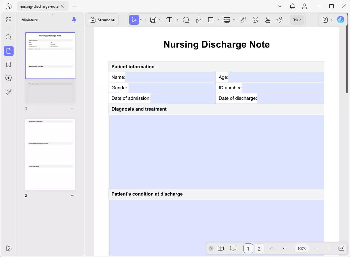 fill nursing notes pdf examples with updf