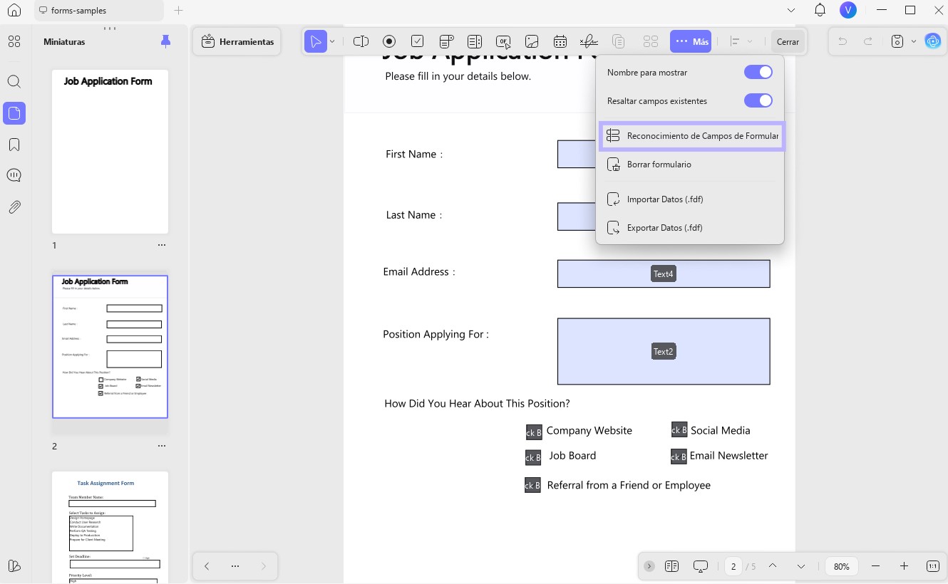 crear un PDF rellenable a partir de Excel