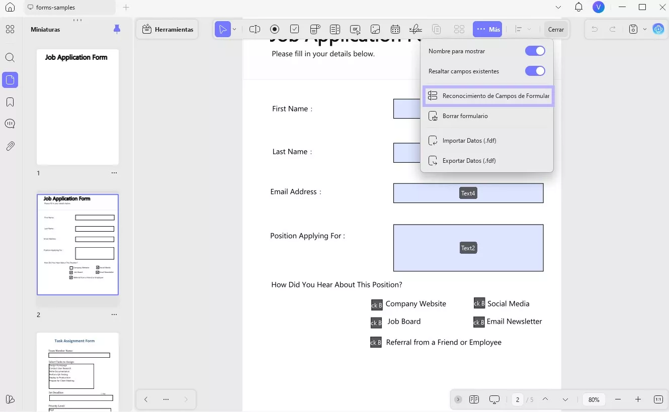 crear un PDF rellenable a partir de Excel