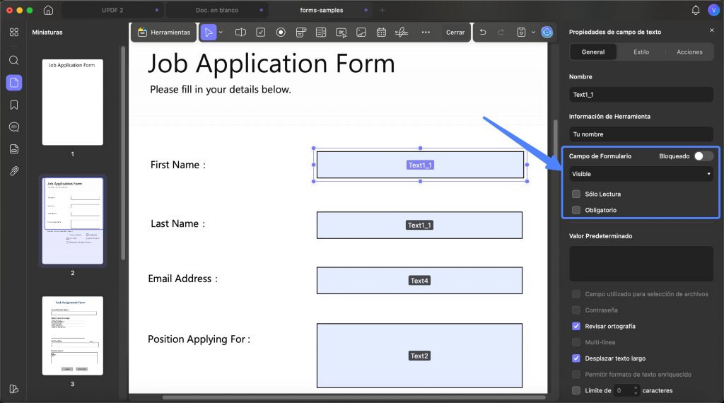 configuración-de-campos-de-formulario-updf-mac