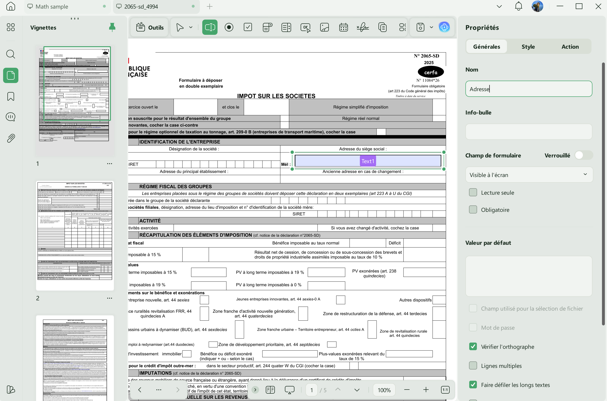 formulaire de demande emploi