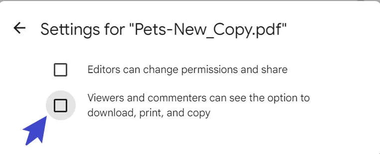 Permisos de Google Drive