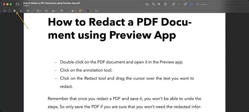 使用「預覽程式」在 Mac 上為 PDF 打馬賽克