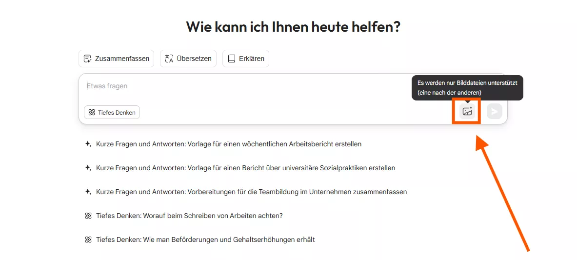 Bitten Sie es, Text für Sie zu extrahieren.